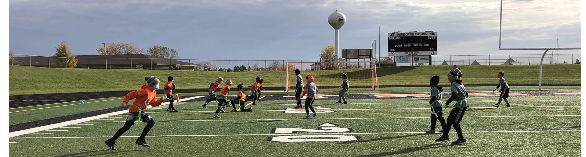 Flag Football Athletes Working Hard!